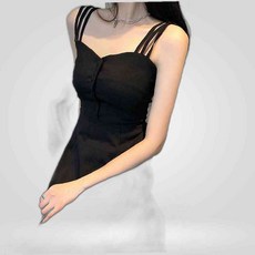 LETEO-나미나라 여자 여름 모임 룩 파티 블랙 롱 드레스 나시 원피스 여름여행룩나시원피스 휴가철원피스피서지 여성원피스휴가룩