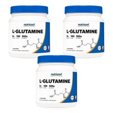 Nutricost 뉴트리코스트 L-글루타민 파우더 무맛 500g, 3개