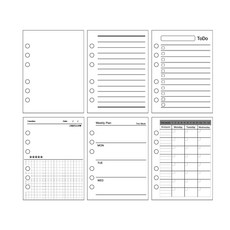 바이유즈 다이어리 만년 리필 6공 A5 속지, 위클리ver1, 45장