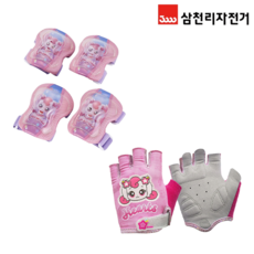 티니핑 자전거 보호대+장갑 세트 아동 스포츠 보호장비, 1개