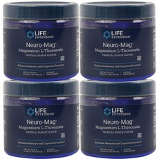 LIFE EXTENSION 鎂膳食補充粉, 4罐, 93.35g