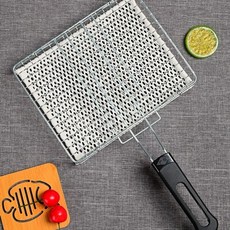 미니 로스터 화로 바베큐 그릴철망 석쇠 토스터 세라믹, C. 손잡이가 달린 230190mm 갈색 브러