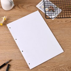 흰색 릴리스 종이 스티커 루스 리프 보관 도서 홀 수집 앨범, 02 A4 40sheets, Color: 3. A4 40sheets, 1개
