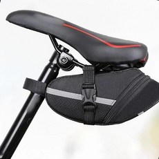 자전거 안장하부 보관함 라이딩 소품수납 방수 지퍼형 착탈 간편한 휴대성, 1개, 블랙