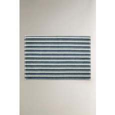 ZARA 자라 기하학적 자카드 욕실 발매트 - 블루 146701, 50 x 80 cm