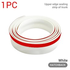 SEAMETAL 자동차 고무 씰링 트렁크 뚜껑 갭 도장 범용 해치백 상단 가장자리 방진 액세서리, 1.6m Hatchback White, 3)1.6m Hatchback White