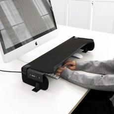 인더스 탁상용 파티션 히터 키보드 손난로 핸드워머 온열 마우스패드, 블랙, INO-HW001B