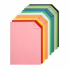 24장 컬러 카드 스톡 21.6 x 27.9cm8.5 x 11인치 양면 인쇄 용지 색종이 공예품 사무실 인쇄 DIY 카드 제작 스크랩북 파티 장식용 12가지 색상 멀, 12