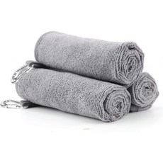 붐스 피싱 B0T 마이크로파이버 낚시 타월 클립 포함 3개 세트 파랑, Gray_3 Pack