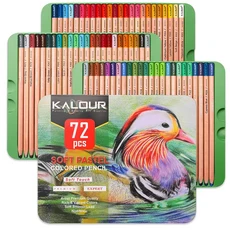 KALOUR 컬러 연필 72 개/대 아트 문구 풍부한 색상 하이 엔드 유성 철 상자 Packag 색칠 그림 절묘한 선물, 02 72Pastel Colors