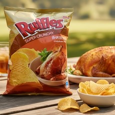 Ruffles 波樂洋芋片, 1個, 香烤雞汁, 580g