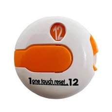 골프 스코어 카운터 미니 스트로크 클리커 탈리 트래커 원터치 리셋 골프 스트로크 카운터 스코어키퍼 부착, 04 White  Orange