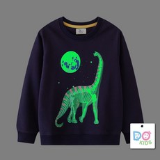 DO Kids童裝 台灣現貨-長袖夜光恐龍-腕龍 韓版潮T 男童裝 春秋冬新品 中小童 兒童 運動 休閒 上衣 透氣