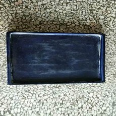 深藍色 長方形 托盤, 早期90年代精陶廠出口假山盆老均釉宜興正品紫砂文玩古董收藏1入 -, 1個, 90L