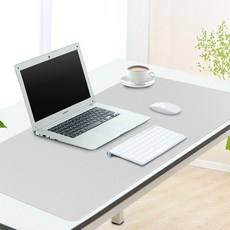 캘리웨이브 데스크매트 책상 보호 매트 키보드 마우스 장패드, 그레이