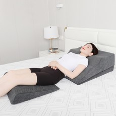 퓨어제이드스톤 위산 메모리폼 역류성식도염방지 식도염배개 필로우 베개 상체 크림 역류성 매트리스 등받이