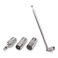 1SET 텔레스코픽 플러그 FM 라디오 막대 5MM 섹션 어댑터 안테나 수신기 스테레오, [01] A1