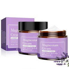 KUNAL 천연 마그네슘 크림 2개 통증 및 다리 경련용 야간 마그네슘 로션 마그네슘 바디 버터 릴랙스 진정 및 보습 다리 종아리 및 발용, KUNAL 천연 마그네슘 크림 2개 통증 및 다리 경련