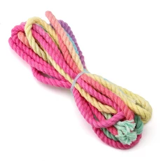 3M/lot 3.5mm 그라데이션 컬러 3가닥 면 로프 의류 봉제 홈 장식 DIY 수제 공예 액세서리 제작용, 01 빠른  Mainland, 06 03