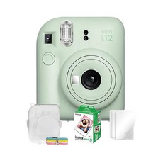 Fujifilm 富士 Instax Mini 12 拍立得相機, 1個, mini12/綠＋20張底片＋水晶殼