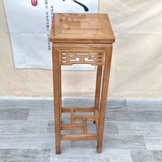 中式實木花架 花盆置物架, 花格款:面30高65 原木色