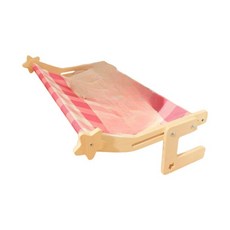 懸掛貓窩 四季通用 床邊貓床 多巴胺貓吊床 大尺寸寵物窩, 1個, 貓掛床, 粉紅色格子