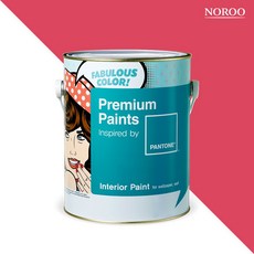 노루페인트 팬톤 내부용 실내 벽면 무광 페인트 4L, 18-1756 Teaberry, 1개