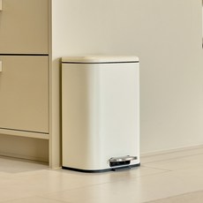 몬도홈 무소음 인테리어 페달 휴지통, 화이트