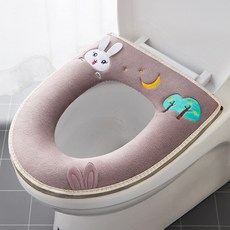 비데 매트 일반 사계절 프리미엄 비데 두툼 방수 지퍼 워싱 항균 비데 뽀글이, 다크브라운[토끼] 1개입, 1개