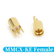 MCX MMCX 수컷 암컷 PCB 마운트 직선 RF 동축 커넥터 직각 90 도 금도금 용접 터미널 5 개, [02] MMCX-KE Female, [01] 5 Pcs