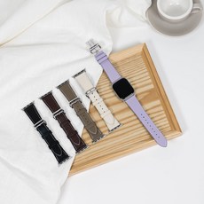 KAN Apple Watch通用皮革錶帶, 薰衣草（38/40/41mm）