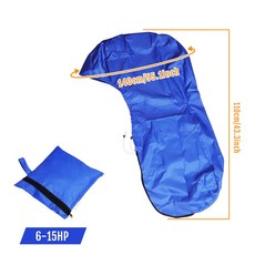 보트 커버 햇빛가리개 엔진 풀 방진 아웃보드 커버 225HP 6 보트용 모터 블루 보호 방수 420D, 6-15hp