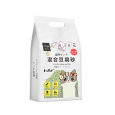 Rolife 益生菌混合豆腐砂，強力凝結除臭，可沖馬桶, 1個, 豆腐混和砂-[益生菌混砂綠茶], 2.5kg, 混合款綠茶