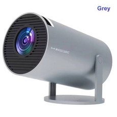 MAGCUBIC HY300 PRO 프로젝터 안드로이드 14 WiFi6 720P, 영국 플러그, HY300 Pro-Grey