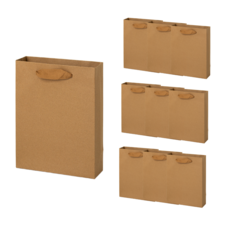 선물용 종이쇼핑백, 10개, 크라프트