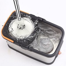 핸드 스핀 청소 기 세탁 탈 수 배 이동 회전 받이 밀 대 걸레 막 물 포 도구 바닥, 추가밀대봉(올스틸용), 1개