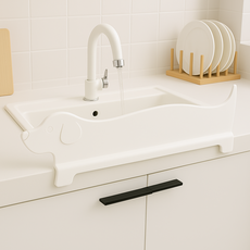 씬스틸셀러 물튐 완벽차단 청결주방 싱크대 물막이, 1개, 화이트