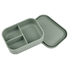 莫蘭迪矽膠餐盒, (三格)橄欖綠, 1個