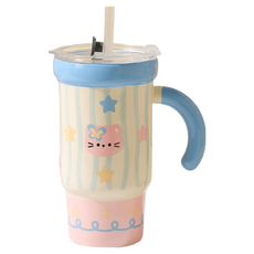 StarR 애니멀 세라믹 콜드컵, 1개, 550ml, 핑크 1개, 550ml, 핑크