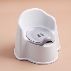 兒童坐便器 塑膠帶蓋防滑 嬰兒馬桶, 灰色