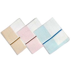 LIUKOO 煙斗 大彩條純棉方巾 純棉吸水手帕 口水巾【DK大王】, 藍色/1條, 1個