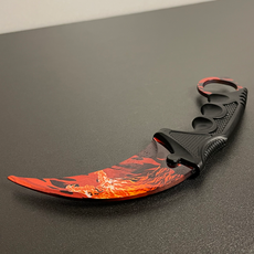 주나사 연습용 카람빗 나이프 날 없는 둔한 발리송, 레드 드래곤, 1개