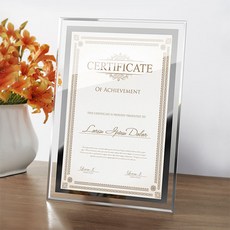 A4 사이즈 고급 분위기 상장 사업자 액자 실버 골드, 1개