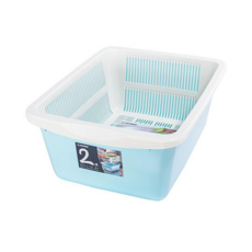 聯府 職人雙層瀝水籃, 1個, 2號加高GF621超取可1個