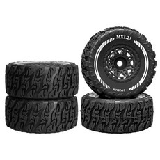 카 고무 타이어 헥스 플라스틱 휠 허브 미니 모하비 그롬 하이퍼 부품, 3. 검정색