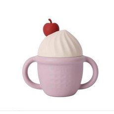 C온스y Rock 실리콘 아기 수유 컵 흘림 방지 유아 훈련 컵 부드러운 BPA 프리 실리콘 빨대 스토퍼가 있는 아기 빨대 컵 식기 세척기 및 전자레인지 사용 가능, 1 Cup