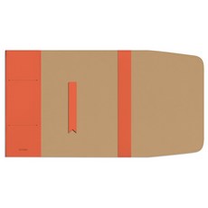 소이믹스 러브썸 가죽 멀티 북커버 L+ 북마크 세트, 오렌지, 1세트