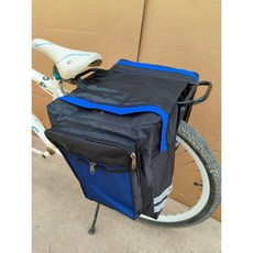 山地自行車貨架雙邊掛包 單車後貨架置物包, 藍色, 1個