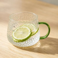 冷水壺涼水壺耐高溫家用大容量泡茶壺涼水杯瓶高硼硅玻璃水壺套裝, 1個, 2個錘紋杯:如圖, 1L