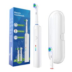 電動牙刷 無線充電 2分鐘定時 3種清潔模式, 白色 牙刷盒 2支17A刷頭, 1個, HYC3957A旋轉牙刷 - TYPE - C直充